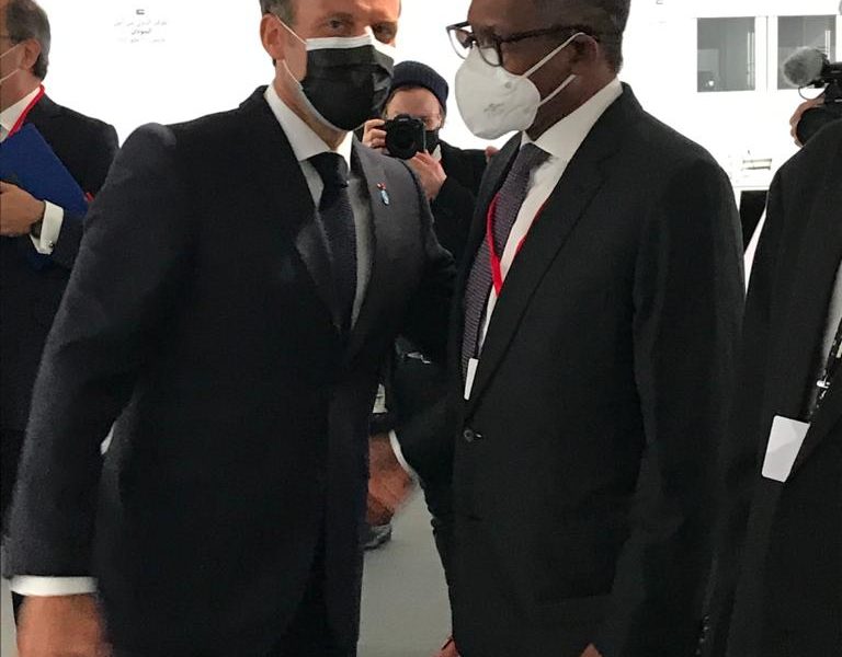 FRANCE PRESIDENT, EMMANUEL MACRON WITH ALIKO DANGOTE AT ...